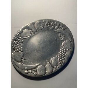 Vintage Silver Serving Platter Heavy Aluminum Vegetable Appetizers México